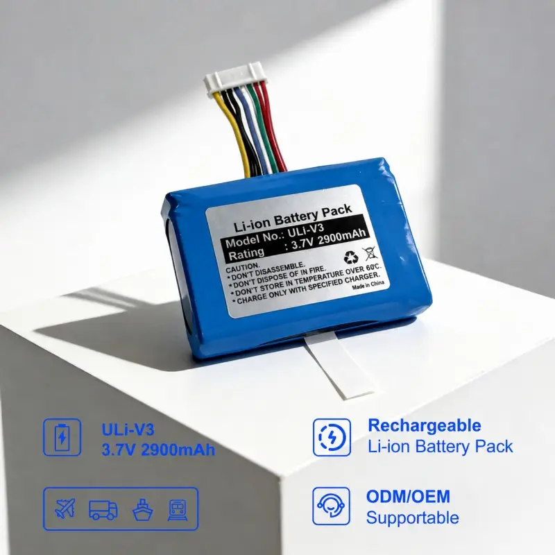 حل استبدال بطارية 3.7V 2900mAh لمعدات الدفع المحمولة