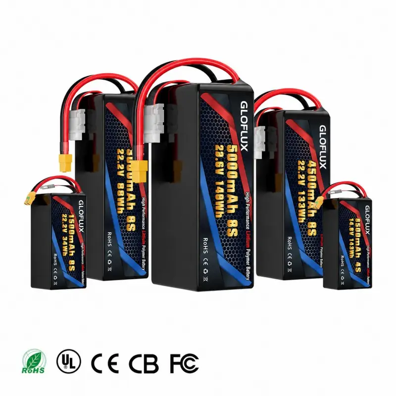 حزمة بطارية LiPo عالية التفريغ لطائرات السباق بدون طيار FPV، وطائرات التحكم عن بعد، والكوادكوبتر