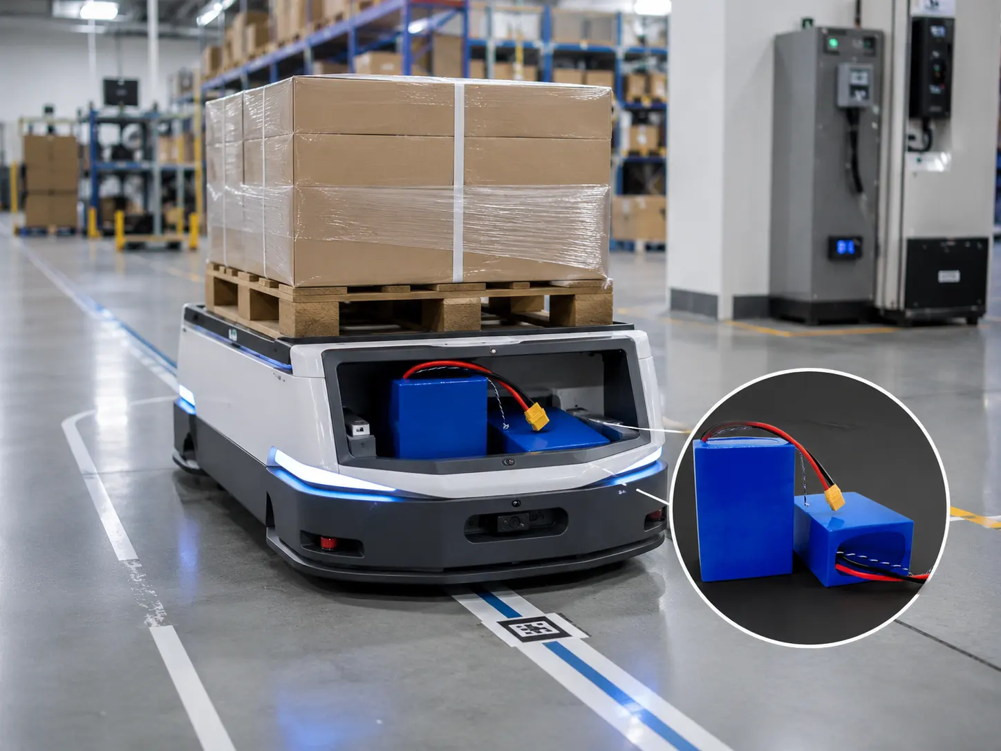 حزمة بطاريات OEM 21700 لمركبات الفحص والروبوتات الآلية