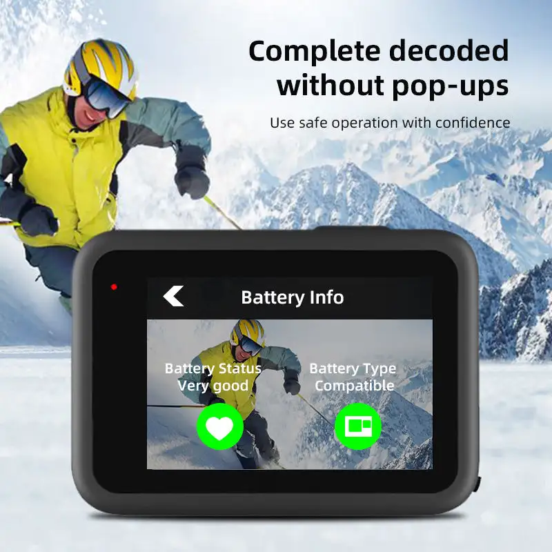 بطارية طاقة بديلة مفككة بالكامل لكاميرات GoPro مع أداء موثوق وحماية أمانية.